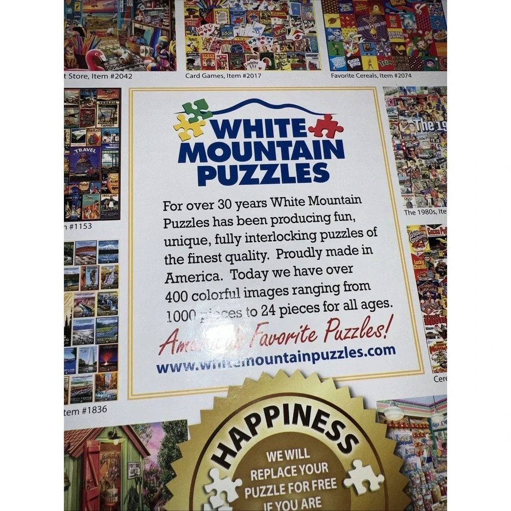 Broadway The Musicals Collage 1000 Piece Jigsaw Puzzle White Mountain NEW Sealed